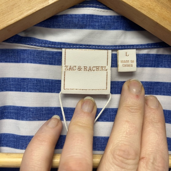 Zac & Rachel Nautical Blue and White Striped Top - Picture 2 of 5